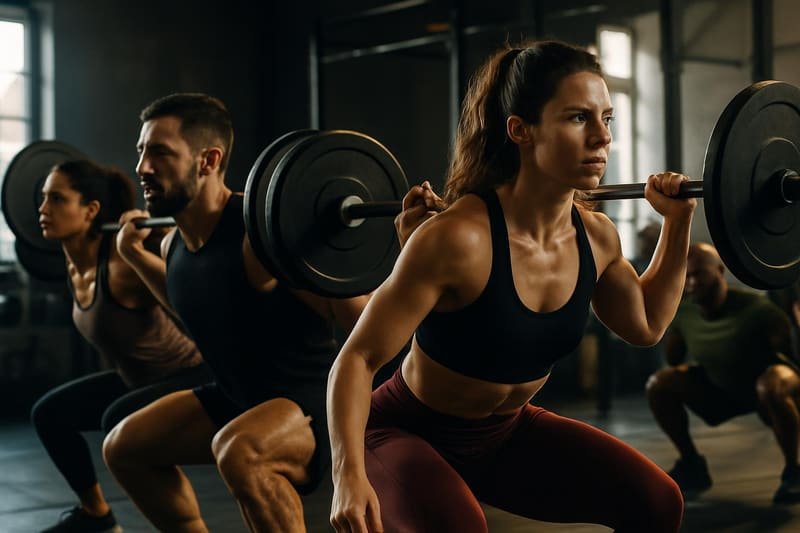 Strength class in session at Ember Fitness (concept demo)